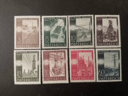 1947 Österreich, Wiener Frühjahrsmesse 1947, postfrisch, ANK 811 - 818