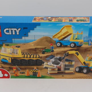 LEGO 60391 City Baufahrzeuge und Kran mit Abrissbirne, Konstruktionsspielzeug