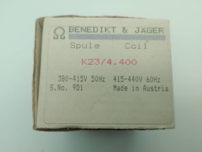 Benedikt & Jäger Spule Coi 1 K23/4.400 380-415V 50Hz 415-440V 60Hz S.No. 9D1